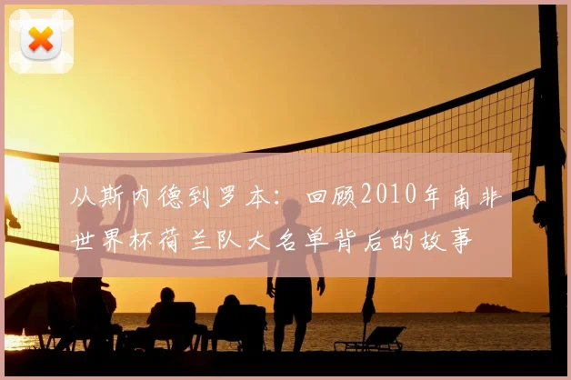 从斯内德到罗本:回顾2010年南非世界杯荷兰队大名单背后的故事
